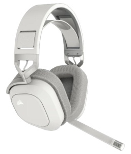 Casti cu microfon Corsair HS80 MAX WIRELESS, Multi-platform Gaming, 20Hz-40Khz, 32ohm, 116db, driver 50mm, autonomie baterie de pana la 24 de ore, alb - Img 7