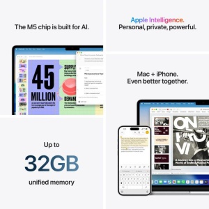 MacBook Air 13.6" Retina/Apple M5 (CPU 10-core, GPU 8-core, NeuralEngine16-core)/16GB/512GB - Sky Blue - INT KB (No Adapter) - 2026 - Img 4