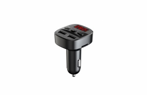 Modulator FM Serioux ABFM60, Bluetooth 5.0 , raza actiune de până la 5 m, voltaj intrare: 1x DC 12V/24V ,2 porturi USB: 1x USB DC5V 2.4A Max 1 x USB audio (pana la 32 GB), slot MicroSD (pana la 32 GB), format muzica: MP3/WMA/WAV, frecvența FM: 87.5MHz -