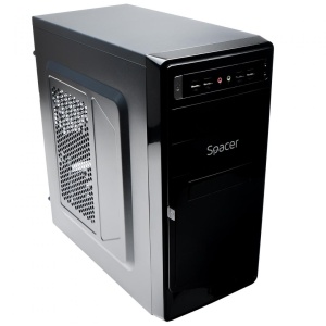 Carcasa Spacer Moon, ATX, Mid Tower NEGRU - Img 1