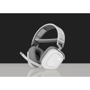 Casti cu microfon Corsair HS80 WIRELESS Surround 7.1, Multi-platform Gaming, 20Hz-40KHz, 32ohm, 116db, driver 50mm, autonomie baterie de pana la 20 de ore, alb - Img 7