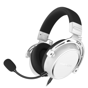 Casti gaming cu fir Hator Hypergang 3, material membrana compozit, frecventa raspuns 10Hz-44kHz, impendanta 32Ω, putere maxima 30mW, microfon detasabil unidirectional, sensibilitate -38 ±3dB, alb - Img 7