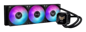 Cooler Procesor ASUS TUF GAMING LC III 360 ARGB LCD, marime radiator 397mm, 3x120mm, viteza ventilatoare 650-2600 RPM +/- 10%, Suport AMD: AM5 AM4, suport INTEL: LGA 1851/1700/1200 - Img 3