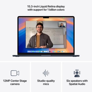 MacBook Air 15.3" Retina/Apple M4 (CPU 10- core, GPU 10- core, Neural Engine 16- core)/32GB/1TB - Midnight - INT KB (2025) - Img 7