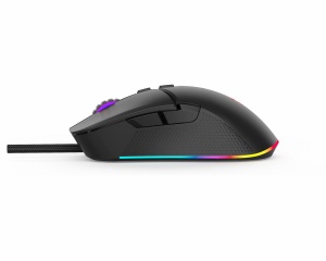 Mouse gaming Serioux Kayel, Senzor Sunplus 199, 800-6400 DPI, switch HUANO, pana la 20 milioane de click-uri, 7 Butoane, 6 moduri de iluminare RGB, cablu USB 1.5M, plug and play, compatibil cu Windows 2000/XP/9X/VISTA/7/8/10 - Img 3