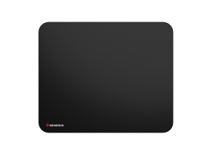 Mousepad Genesis Carbon 500 L Logo, material cauciuc + material textil, impermeabil, dimensiuni 400 x 330 x 2.5 mm, negru - Img 1