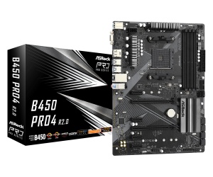 Placa de baza ASRock B450 Pro4 R2.0, Socket AM4, DDR4, ATX