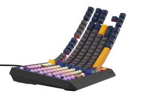 Tastatura gaming mecanica cu fir Genesis Thor 230 TKL, iluminare RGB, switch Linear, switch model Outemu Panda, numar taste 87, 11 butoane multimedia, lungime cablu 1.6m, dimensiuni 363 x 155 x 39 mm, naval blue - Img 4