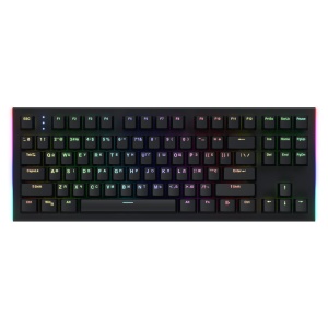 Tastatura mecanica cu fir Hator Gravity X TKL conectivitate USB, polling rate 1000Hz, iluminare RGB cu functia de a customiza fiecare tasta individual, tip switch HATOR Aurum Orange Linear rev.2.0, durata de viata switch 70M de clickuri, material taste - Img 4