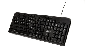 Tastatura Spacer SPKB-169 cu fir, USB, multimedia, 104 taste + 11 taste multimedia, anti-spill, negru - Img 3