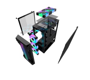 Carcasa PRO GAMING ZERG Mid Tower ARGB Negru - Img 4
