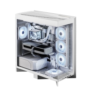 Carcasa TRYX LUCA L70 Mid Tower ALB, Tempered Glass, Sloturi Expansiune 7, Drive Bays: 2x 3,5" 9x2,5", Ventilatoare Suportate: 8 (spate: 1x120mm, sus: 2x120mm sau 2x140mm, lateral: 3x120mm sau 3x140mm, jos: 1x 120mm sau 1x140mm ), Format Placa De Baza - Img 2