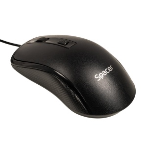KIT Spacer, tastatura cu fir multimedia 104 taste (+ 9 taste multimedia) + mouse rezolutie max.1600dpi, 4 butoane, rotita scroll, negru - Img 2
