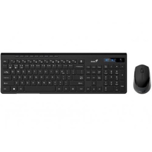Kit wireless Genius, tastatura wireless 104 taste (multimedia) + mouse wireless 1200dpi, 3 butoane, BT 5.3 + 2.4G, interfata USB, negru - Img 2