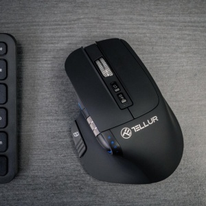 Mouse wireless Tellur Shade, silent click, rezolutie maxima 3200 DPI, iluminare RGB, negru - Img 6