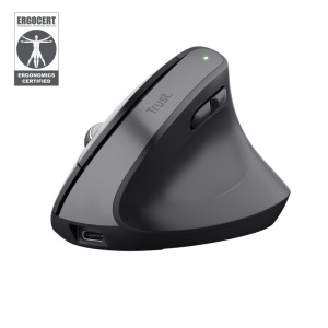 Mouse Wireless Trust Bayo+, 2400 DPI, Negru