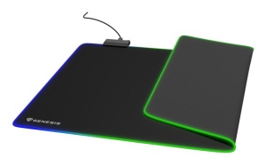 Mousepad Genesis Boron 500 XXL, iluminare RGB, material cauciuc + textil, dimensiuni 800x400x4 mm, negru - Img 11