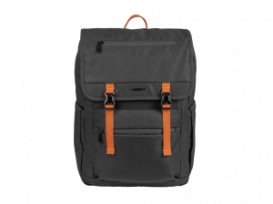 Rucsac laptop Natec Niala Ginger, compatibilitate dimensiune laptop 15.6", 4 compartimente, capacitate 18L, material 100% recycled p olyester, negru/portocaliu