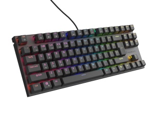 Tastatura gaming mecanica cu fir Genesis Thor 303 TKL, iluminare RGB, swtich Linear, switch model Outemu Red, numar taste 87, 11 butoane multimedia, lungime cablu 1.8m, dimensiuni 355 x 136 x 36 mm, negru - Img 1