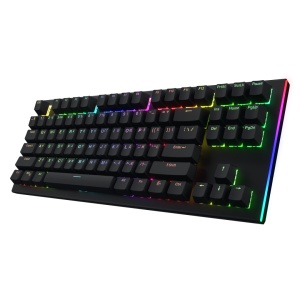 Tastatura mecanica cu fir Hator Gravity X TKL conectivitate USB, polling rate 1000Hz, iluminare RGB cu functia de a customiza fiecare tasta individual, tip switch HATOR Aurum Orange Linear rev.2.0, durata de viata switch 70M de clickuri, material taste