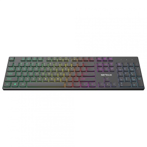 Tastatură office cu iluminare * Mod: USB cu fir * Număr tastă: 104 * Material: ABS * Culoare: Negru * Layout: SUA * Tip interfață: USB * Dimensiune: 438*126*26 mm * Compatibil cu Windows 2000/XP/Vista/Windows7/8/10/Mac - Img 3