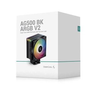 Cooler Procesor DEEPCOOL AG500 ARGB V2 NEGRU, marime heatsink 120x92x150mm, un ventilator ARGB, viteza ventilator 500-2100 RPM +/- 10%, Airflow: 75.89 CFM, Suport AMD: AM4/AM5, suport INTEL: LGA 1700/1200/1151/1150/1155, nivel de zgomot: 31.6 dBA - Img 6