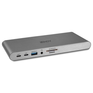 Dock Laptop Lindy USB 3.2 Type C, 5k DP, PD 3.0 100W, Gigabit, SD, MicroSD, Audio - Img 4