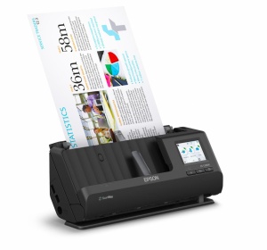 EPSON ES-C380W A4 Compact Network Sheetfed Scanner, PC-FREE scan, Rezolutie optica: 600 x 600 DPI, Sursa lumina: ReadyScan LED technology, Viteza scanare:30ppm, Capacitate ADF: 20 coli, Volum scanare: 3500 pagini/zi, Duplex, Formate: BMP, JPEG, TIFF, - Img 3