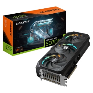 GIGABYTE GeForce RTX 5070 Ti GAMING 16G. Graphics processor family: NVIDIA, Graphics processor: GeForce RTX 5070 Ti, Processor frequency: 2452 MHz. Discrete graphics card memory: 16 GB, Graphics card memory type: GDDR7, Memory bus: 256 bit, Memory clock