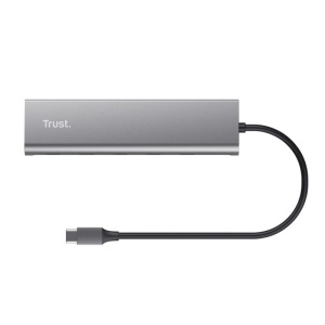 Hub Trust Halyx, 5 porturi USB-C 3.2 gen 1: 1 USB-C 100W PD port / 4 USB-C data ports, USB PD 3.0, gri - Img 11