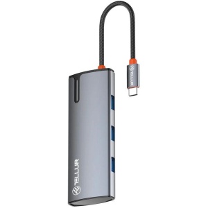 Hub USBC 3.0 Tellur, porturi 1 x HDMI, 3 x USB 3.0, 1 x USB-C, dimensiuni 42 x 112.5 x 16.5 mm, gri - Img 5