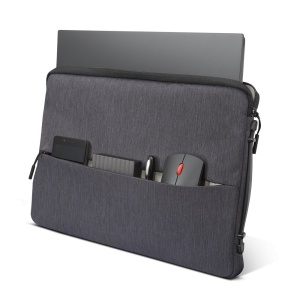 Husa laptop Lenovo Urban 15.6", Negru, Functii: Rezistent la apa, Interior captusit, Numar compartimente interioare: 1, Tip inchidere: Fermoar, Material: Poliester, Dimendiuni (Lungime x Inaltime x Adancime): 395mm x 28mm x 270mm, Greutate: 288g - Img 2