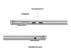 MacBook Air 15.3" Retina/Apple M4 (CPU 10- core, GPU 10- core, Neural Engine 16- core)/24GB/512GB - silver - INT KB (2025) - Img 3