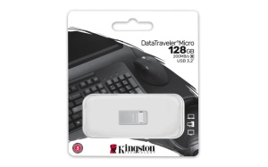 Memorie USB Flash Drive Kingston 128GB Data Traveler Micro, USB 3.2 Gen1, Metalic - Img 8