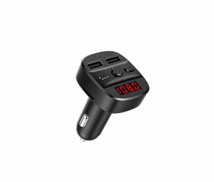 Modulator FM Serioux ABFM60, Bluetooth 5.0 , raza actiune de până la 5 m, voltaj intrare: 1x DC 12V/24V ,2 porturi USB: 1x USB DC5V 2.4A Max 1 x USB audio (pana la 32 GB), slot MicroSD (pana la 32 GB), format muzica: MP3/WMA/WAV, frecvența FM: 87.5MHz - - Img 2