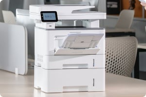 Multifunctional PANTUM BM5220ADW MONO, Dimensiune A4, Functi: Printare, Scanare, Copiere, Duplex automat, Viteza printare: 42ppm, 1200x1200 dpi, Limbaje printare: PCL5e, PCL6, PS, GDI, Procesor: 1.2 GHz, Memorie: 1GB RAM, Touchscreen 3.5", NFC, Viteza - Img 8