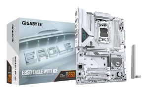 Placa de Baza GIGABYTE B850 EAGLE WIFI7 ICE AM5, 4x DDR5, 1x DP 1x HDMI, 1x PCIE 5.0 x16 1x PCIE 4.0 x16 2x PCIE 3.0 x16, 3x M.2, 4x SATA 6GB/s, ATX - Img 2