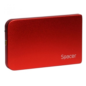 Rack extern HDD/SSD 2.5" Spacer USB 3.0 rosu - Img 2