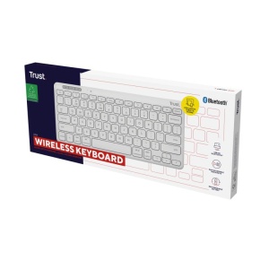 Tastatura Trust Lyra Wireless, conexiune USB-A, USB-C 1.1, distanta acoperire wireless 10m, 1x AAA baterie, compatibila cu laptop, pc, Bluetooth devices, tableta, alba - Img 7
