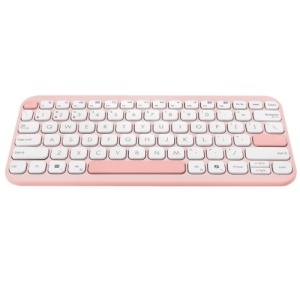 Tastatură wireless ASUS Marshmallow KW100, Bluetooth 5.0, multi-device (3 dispozitive), scissor keys cursă 1,6 mm, 2 niveluri kickstand, 2×AAA autonomie până la ~24 luni, dimensiuni 282×130×18,4 mm, greutate 374,8 g, compatibilă Windows, ChromeOS, macOS, - Img 2