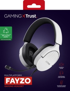 Casti Trust cu fir GXT 489W Fayzo, material ABS, lungime cablu detasabil 120cm, conector 3.5mm, frecventa raspuns 20 Hz, 20.000 Hz, senzivitate 100 dB, sunet stereo, microfon omnidirectional, senzor electret, alb - Img 9