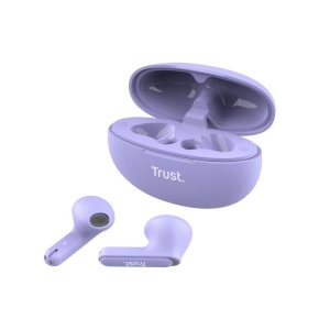 Casti Trust Yavi wireless, TWS, bluetooth, interfata USB-C, frecventa de raspuns 20 Hz - 20.000 Hz, violet - Img 7