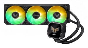 Cooler Procesor ASUS TUF GAMING LC III 360 ARGB LCD, marime radiator 397mm, 3x120mm, viteza ventilatoare 650-2600 RPM +/- 10%, Suport AMD: AM5 AM4, suport INTEL: LGA 1851/1700/1200 - Img 2