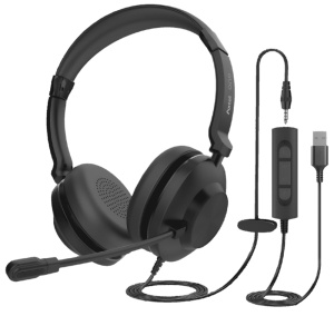 HEADSET AXTEL ONE UC35 STEREO HD AXH-ONE , Corded, Plug&Play USB / 3.5mm Jack Headset Conectivity USB-A, USB-C; Jack / with STEREO HD . Speaker Size has 40 mm / Passive noise reduction : STRONG / Vegan Leather - Img 7