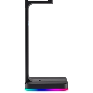 Headset stand 7.1 surround, negru 2x USB 3.1 tip A pentru incarcare si conectare dispozitive mobile. Placa audio integrata care ofera sunet surround oricarei perechi de casti stereo, compatibil cu CORSAIR iCUE - Img 2