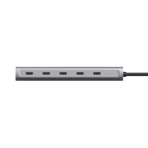 Hub Trust Halyx, 5 porturi USB-C 3.2 gen 1: 1 USB-C 100W PD port / 4 USB-C data ports, USB PD 3.0, gri - Img 12