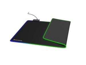Mousepad Genesis Boron 500 XXL, iluminare RGB, material cauciuc + textil, dimensiuni 800x400x4 mm, negru - Img 2
