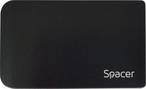 RACK extern SPACER, pt HDD/SSD, 2.5 inch, SATA, interfata PC USB 3.0, Husa piele sintetitca, aluminiu, negru - Img 3