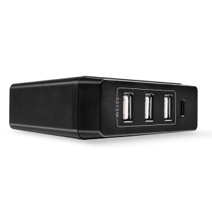 Statie incarcare Lindy 4 porturi USB C si A, putere 72W, negru - Img 3