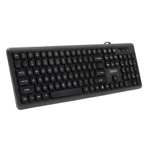 Tastatura Spacer cu fir USB, 104 taste, silentioasa, low profile fingertip keycap design, negru - Img 3